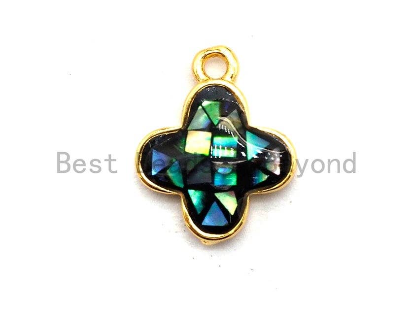 Abalone Clover Flower Pendant, Z334