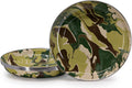Golden Rabbit Enamelware - Set of 4-10" Pasta Plates (Camouflage)