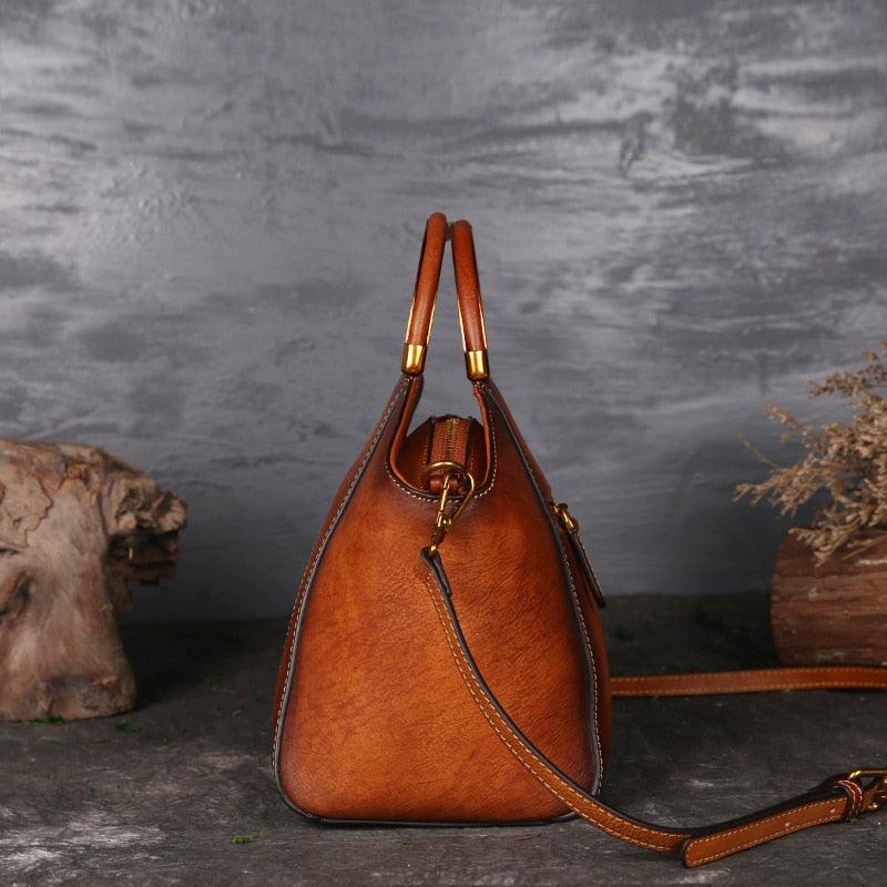 Sac à bandoulière en cuir gaufré Mandala