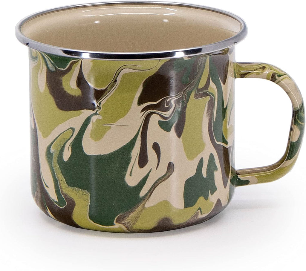 Golden Rabbit Enamelware Camouflage 24 oz Grande Mugs - Set of 4