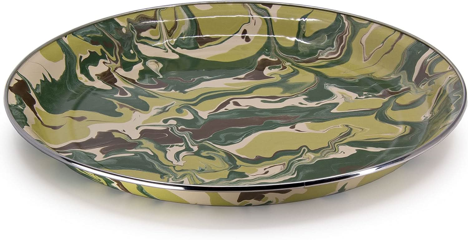 Golden Rabbit Enamelware Medium Tray  15.5" (Camouflage)