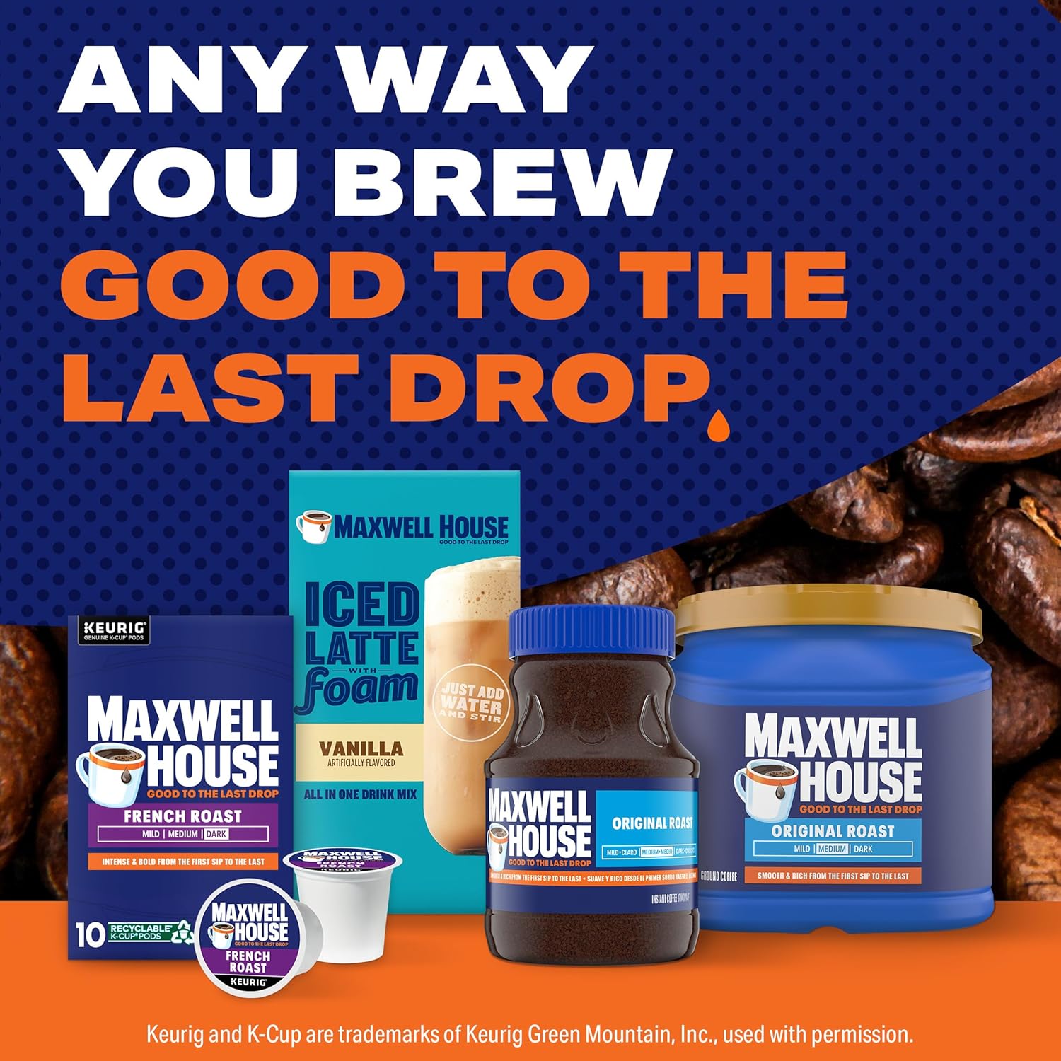 Dosettes de café K-Cup Maxwell House French Roast (torréfaction foncée), boîte de 10