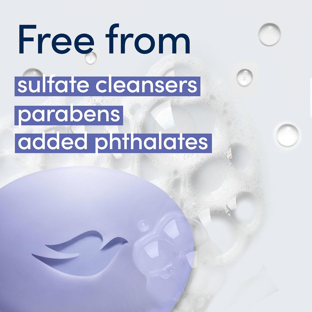 Pain de Toilette Douceur Dove Nettoyant Doux Anti-Stress Hydrate et Apaise la Peau Nettoyant Doux Enrichi d'1/4 de Crème Hydratante Lot de 6
