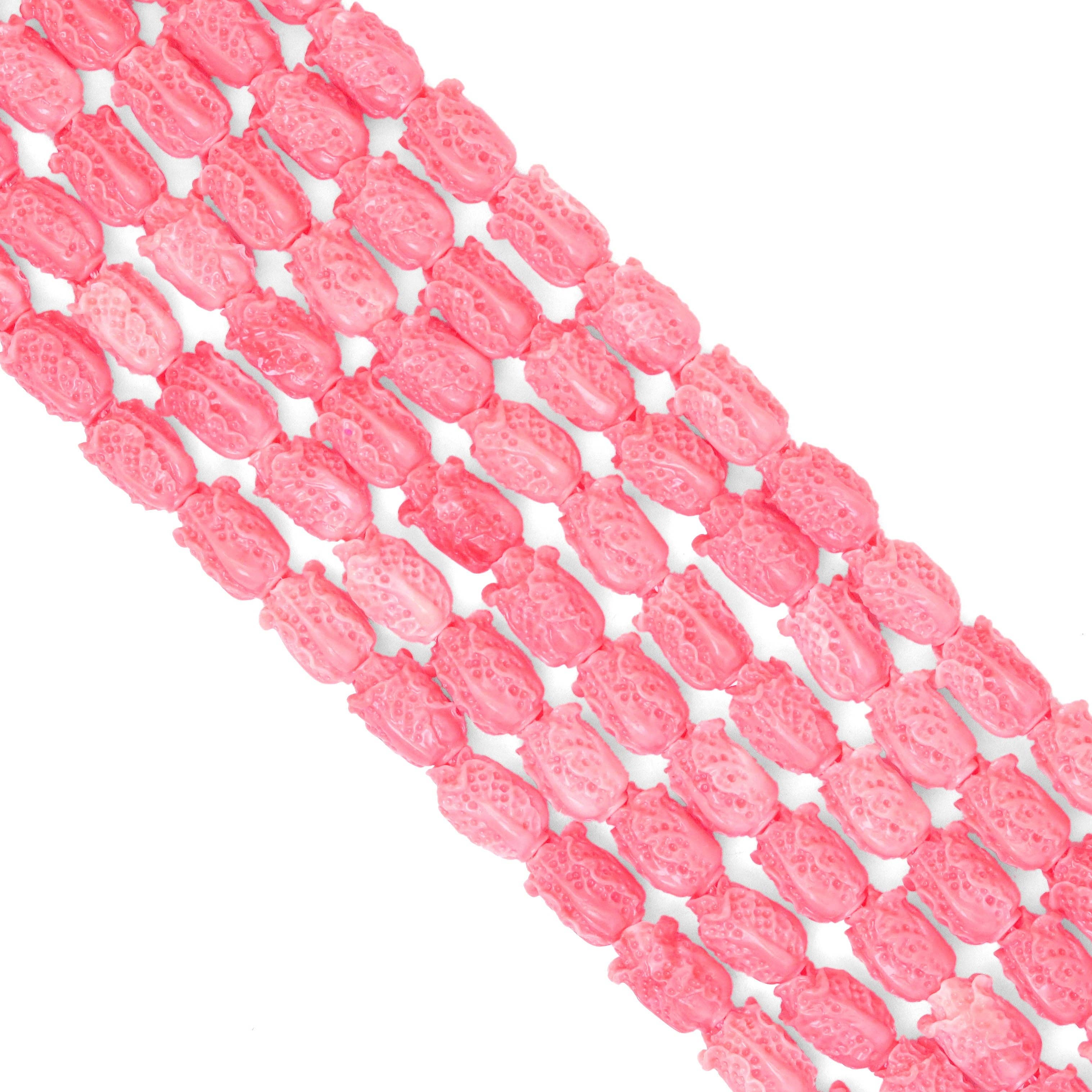 9x13mm Pink Cabbage Resin Beads, Sku#U2050