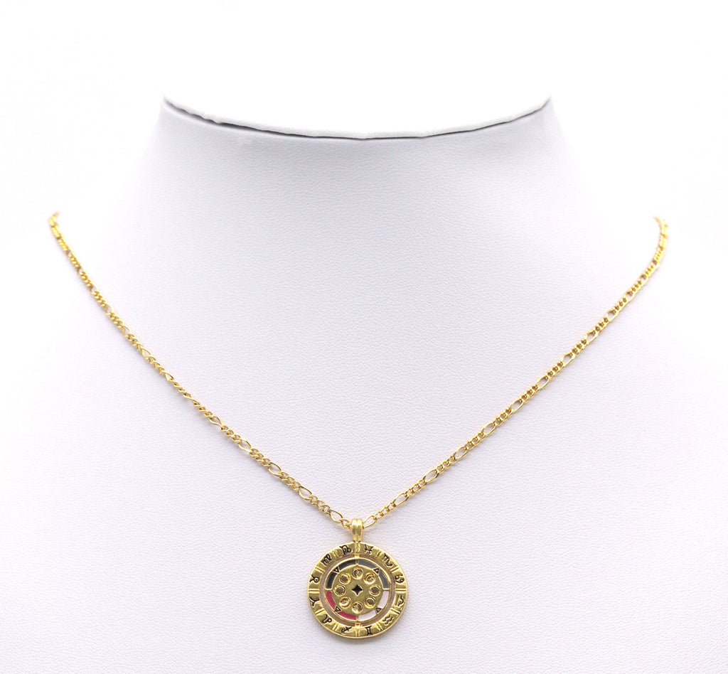Enamel Twelve Constellations Round Charm, Sku#Y744