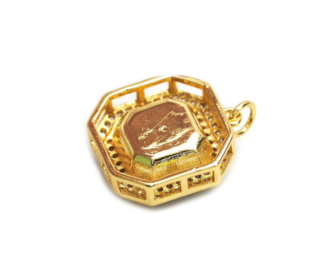 CZ Square Charm, Sku#Y618
