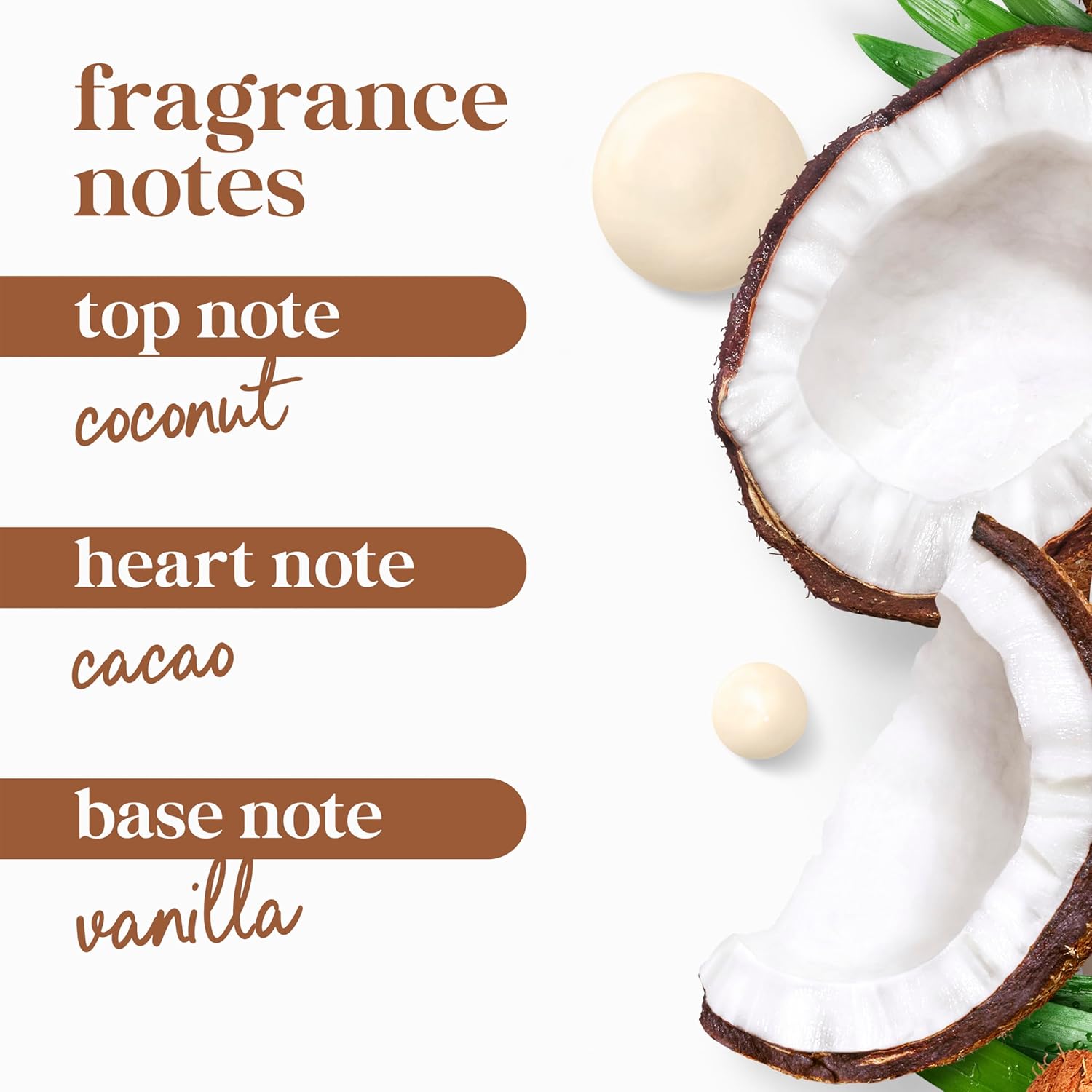 Gel douche Dove avec pompe, Beurre de coco et de cacao Restaurer pour une peau douce comme une lotion pendant 24 heures, nettoyant hydratant sans sulfates ni parabènes, 907 ml