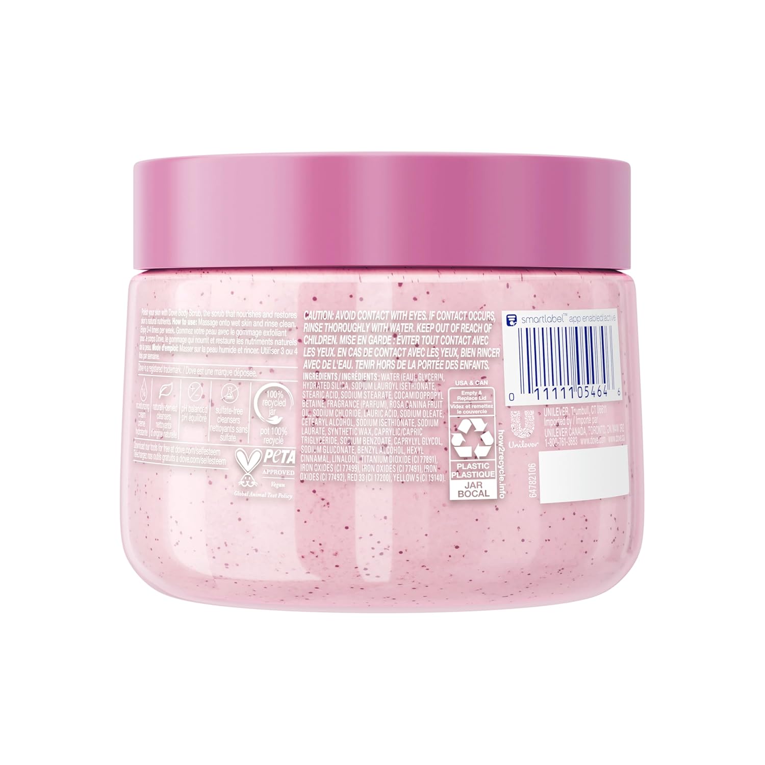 Gommage Corps au Sel Rose de l'Himalaya et à l'Huile de Rose Dove Exfolie et Nourrit en Profondeur pour une Peau Lisse et Éclatante 425 g