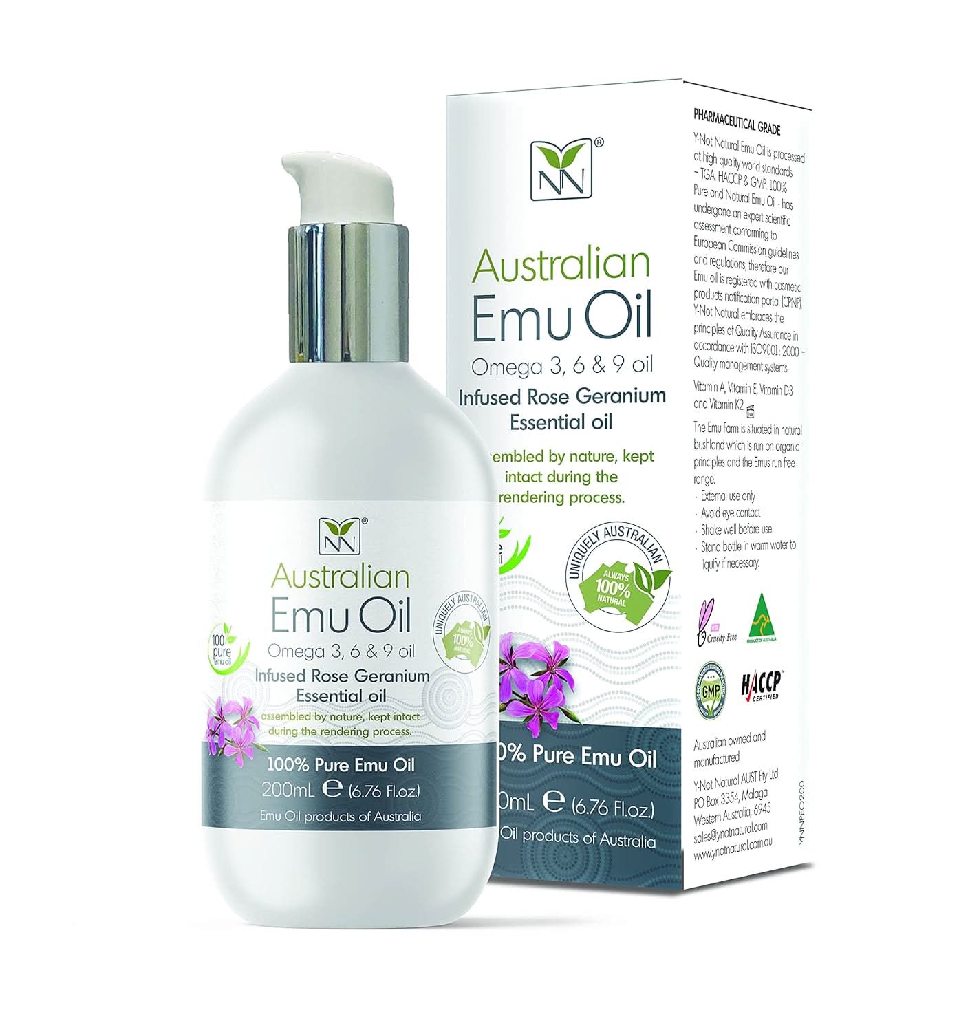 Australian Emu Oil Rose Geranium 200 ml
