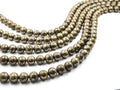 Quality Natural Pyrite  smoothy roundbeads,12mm,SKU#W1