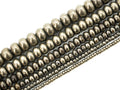 Quality Natural Pyrite beads,Rondelle Smooth Pyrite Gemstone Beads, 2x3mm/4x3mm/4x6mm/8x5mm/6x10 Rondelle Beads, 15inch FULL strand, SKU#W3C