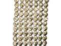 Quality Natural Pyrite Coin Beads, Faceted Flat Coin Pyrite Gemstone Beads, 8mm/10mm/12mm Coin Pyrite, 16" Full Strand, SKU#W12