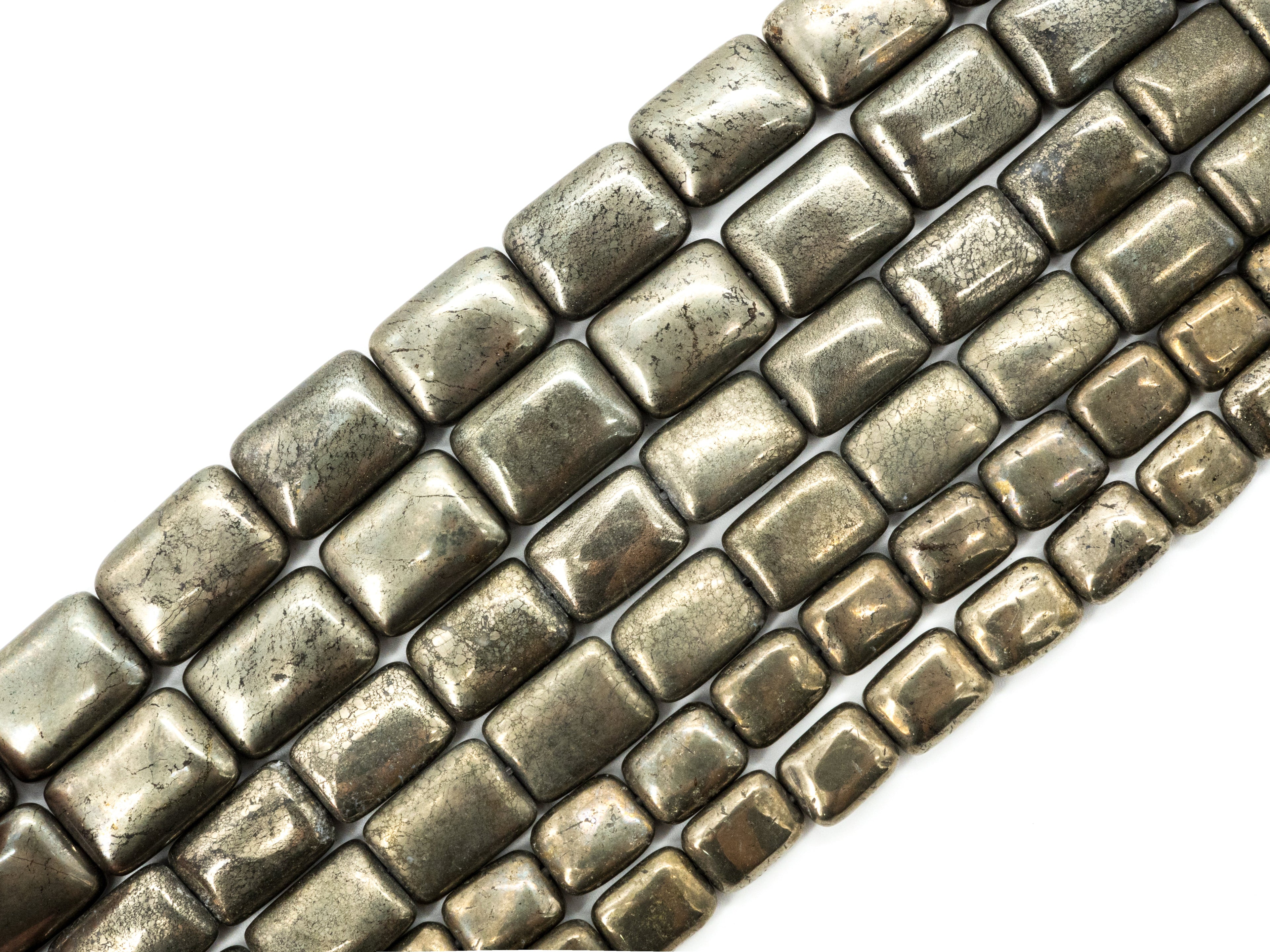Quality Natural Pyrite Rectangular Beads, SKU#W16