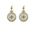 CZ Enamel North Star On Round Coin Charm, Sku#Y689