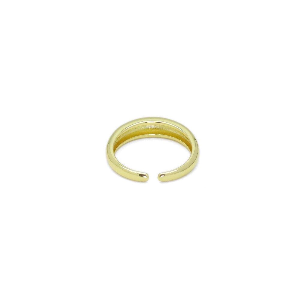 Bague Réglable Dôme Or Argent, Réf#A159