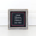 Black Chalkboard Style Wooden Christmas Sign Rustic Framed Holiday Wall Decor Set Of 4