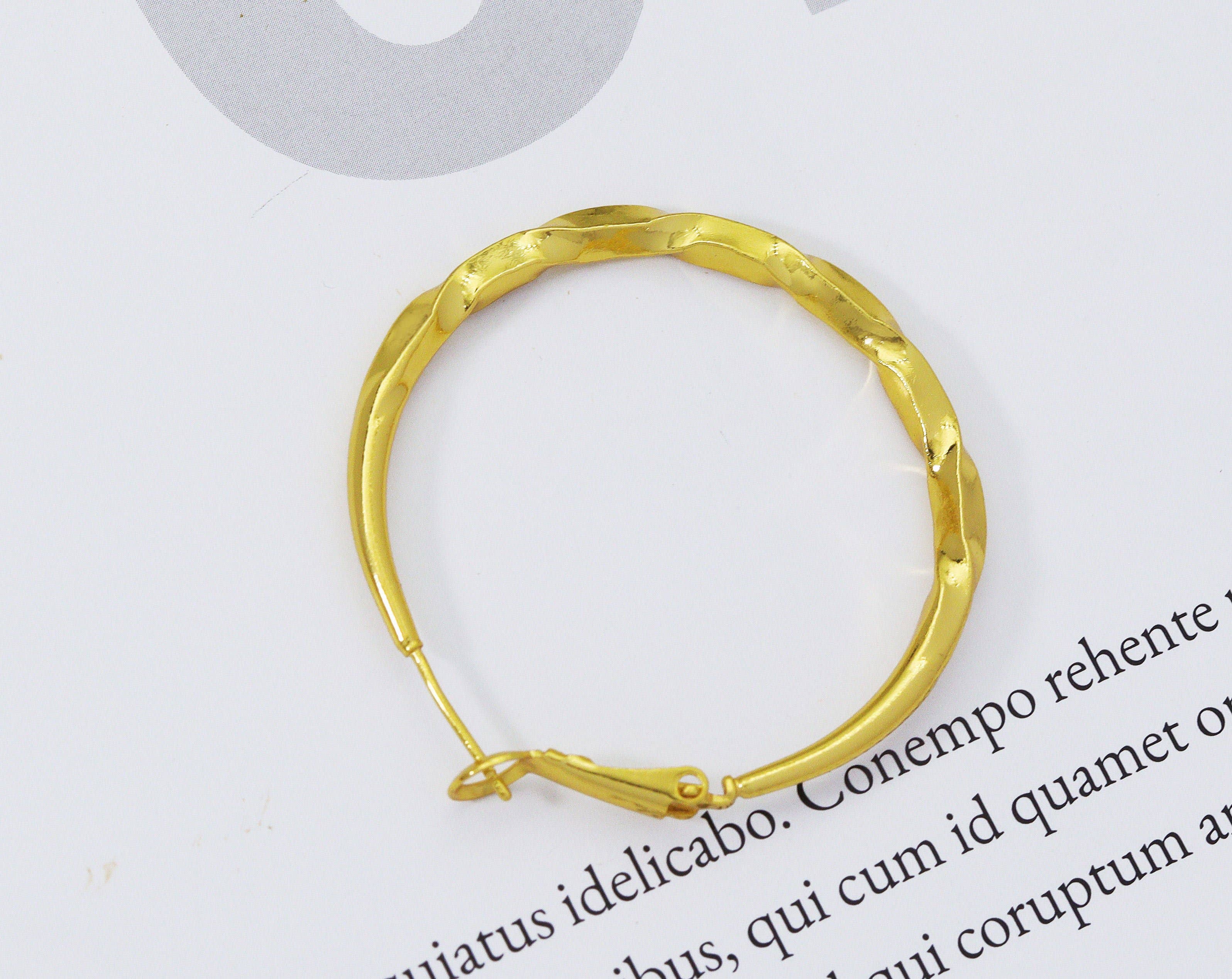 Round Ring Huggie Hoop Earrings, Sku#B195