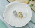 CZ Flower Adjustable Ring, Sku#B167