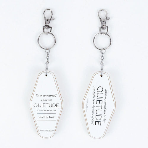 Wooden Inspirational Keychains Double Sided Engraved Motivational Messages Vertical Horizontal
