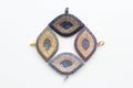 CZ Cobalt Micro Pave Marquise Evil Eyes Pendant, Cubic Zirconia Pendant,32x28mm,sku#F31