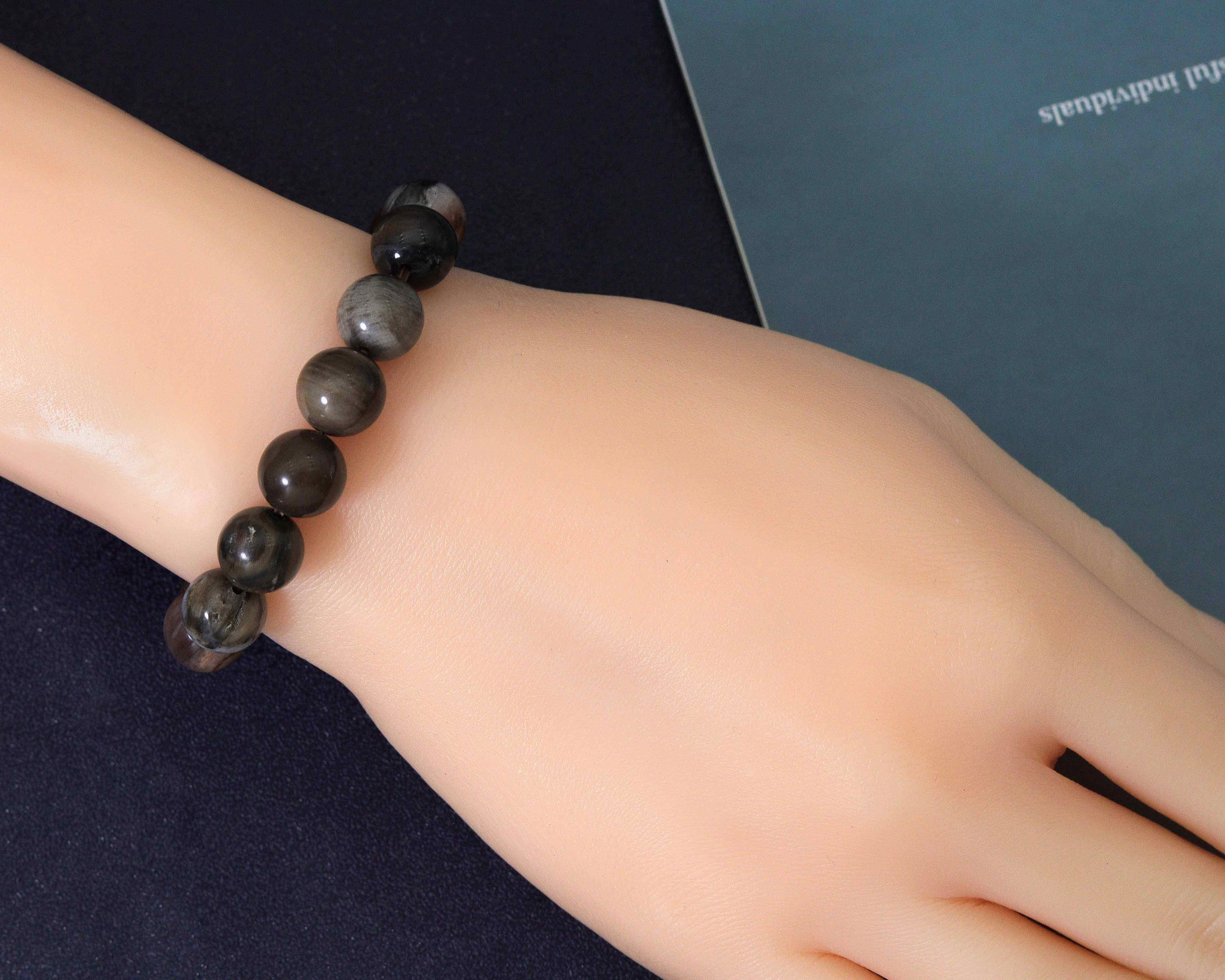 Petrified Wood Stretchy Bracelet, Sku#EF123
