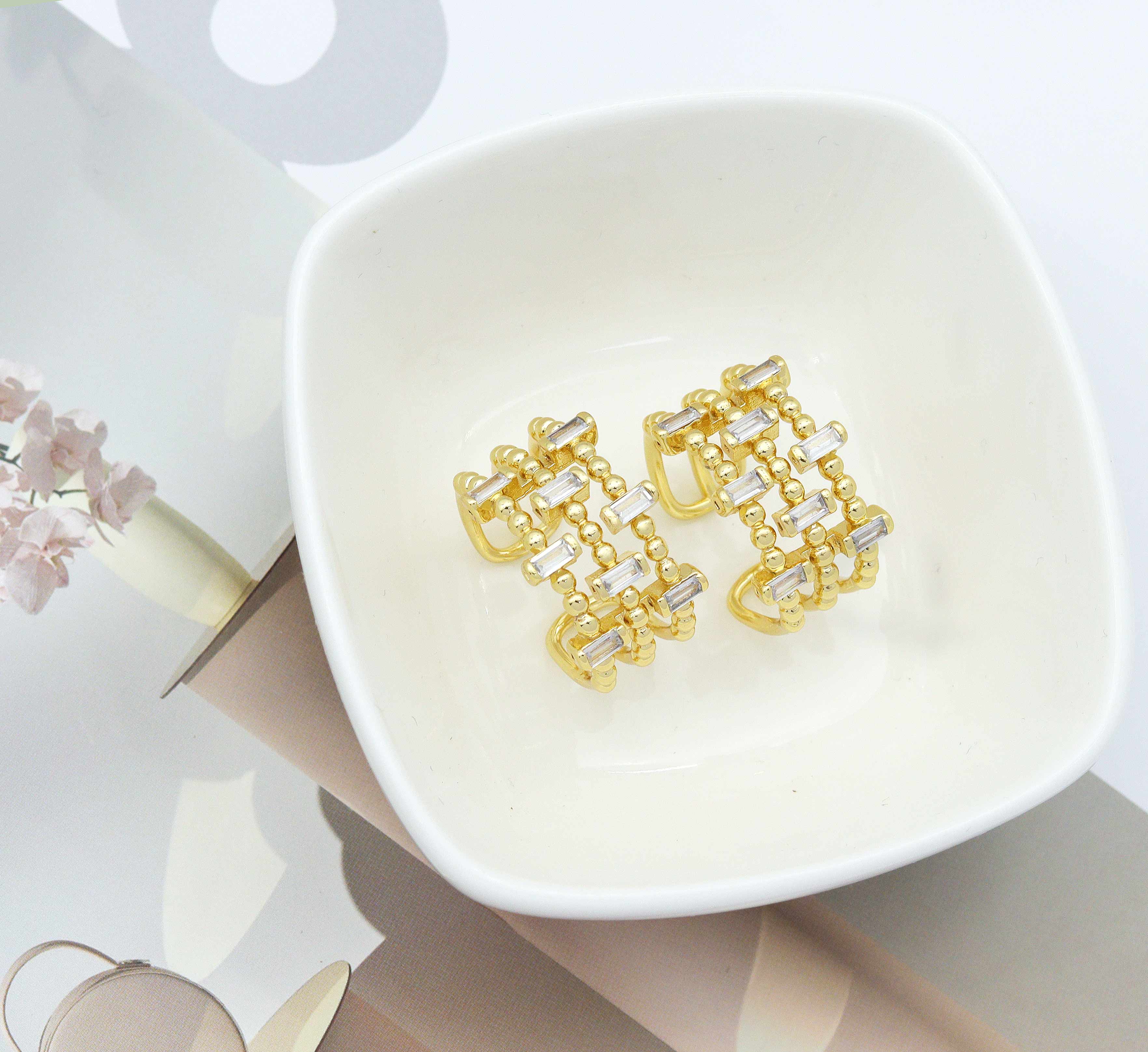CZ Triple Wrap Adjustable Ring, Sku#LD226C