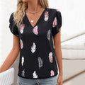 Haut imprimé plumes de cowgirl | Parfait pour un style cowgirl décontracté