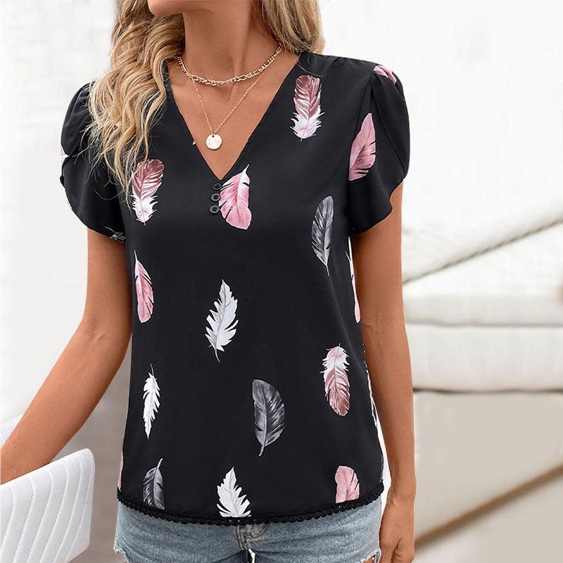 Haut imprimé plumes de cowgirl | Parfait pour un style cowgirl décontracté