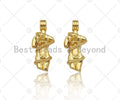 18K Dianty Gold Female Body Shape Pendant/Charm,Femnist Jewelry Charm, Necklace Bracelet Charm Pendant,12x27mm, Sku#LK279