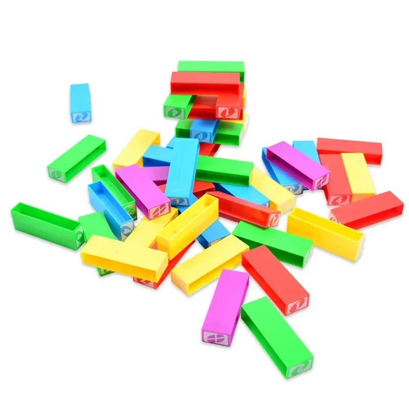 Stacko UNO Card Board Games Family Entertainment Poker Party Early Education Puzzle Stackoed Toy Playing Cards Birthday Gift