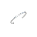 Silver Mother of Pearl thin Bangle Adjustable Bracelet, Sku#LX616