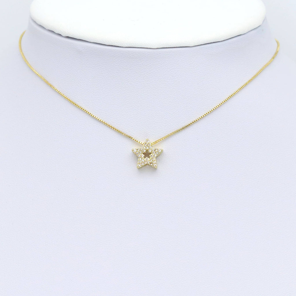 CZ Heart Star Spacer Connector Charm Beads, sku#A312