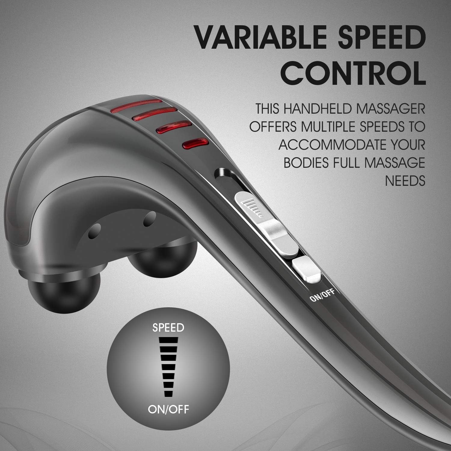 HANGSUN Handheld Neck Back Massager for Pain Relief Deep Tissue, Electric Double Head Percussion Massage MG460 for Shoulder, Leg, Foot, Muscles, Full Body, Corded, 2.3 Lb