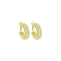 Hollow Out Thick Band Latch Back Earrings, Sku#LX680