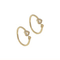 Gold CZ Heart Adjustable Ring, Sku#LK786