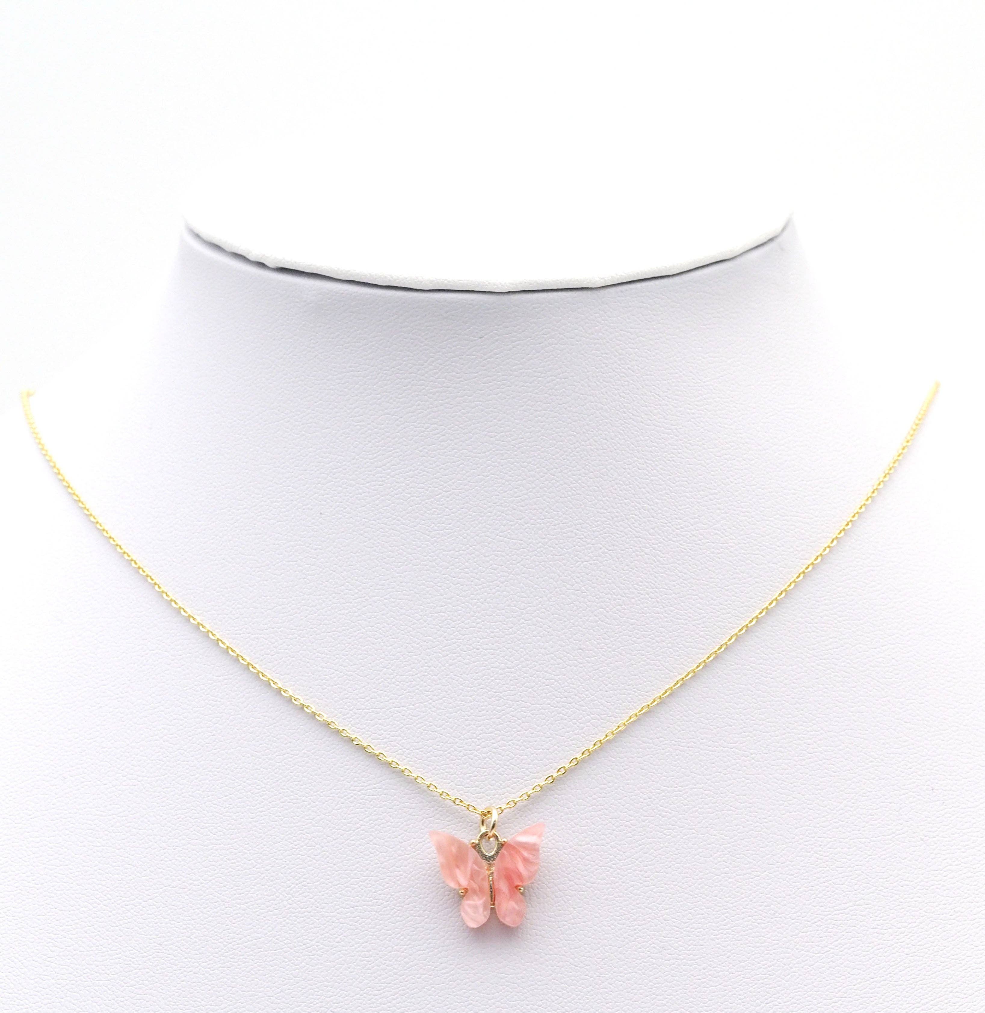 Colorful Butterfly Necklace, Sku#FH219