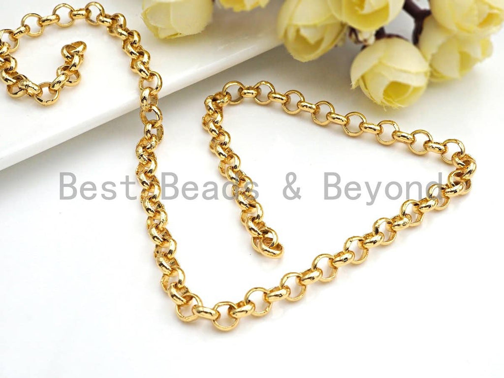3mm/5mm/7mm Rolo Chain by Yard, 18K Gold Chain/Black/ Silver/ Rose Gold Chain, Wholesale Chain, SKU#E511