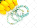 Blue 'Planet' Agate Stretchy Bracelet,Sku#EF79
