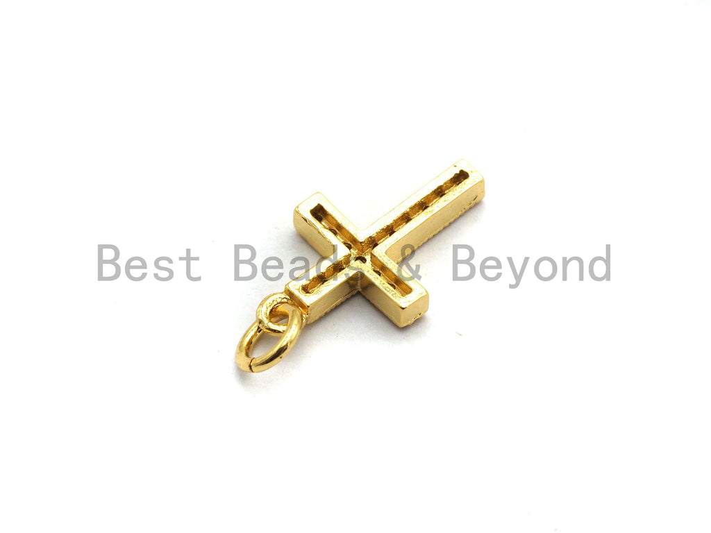 CZ Micro Pave Cross Charm Pendant, Cross charm, sku#F685