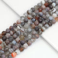 Fine Cut Botswana Agate Round Beads, Sku#U1888