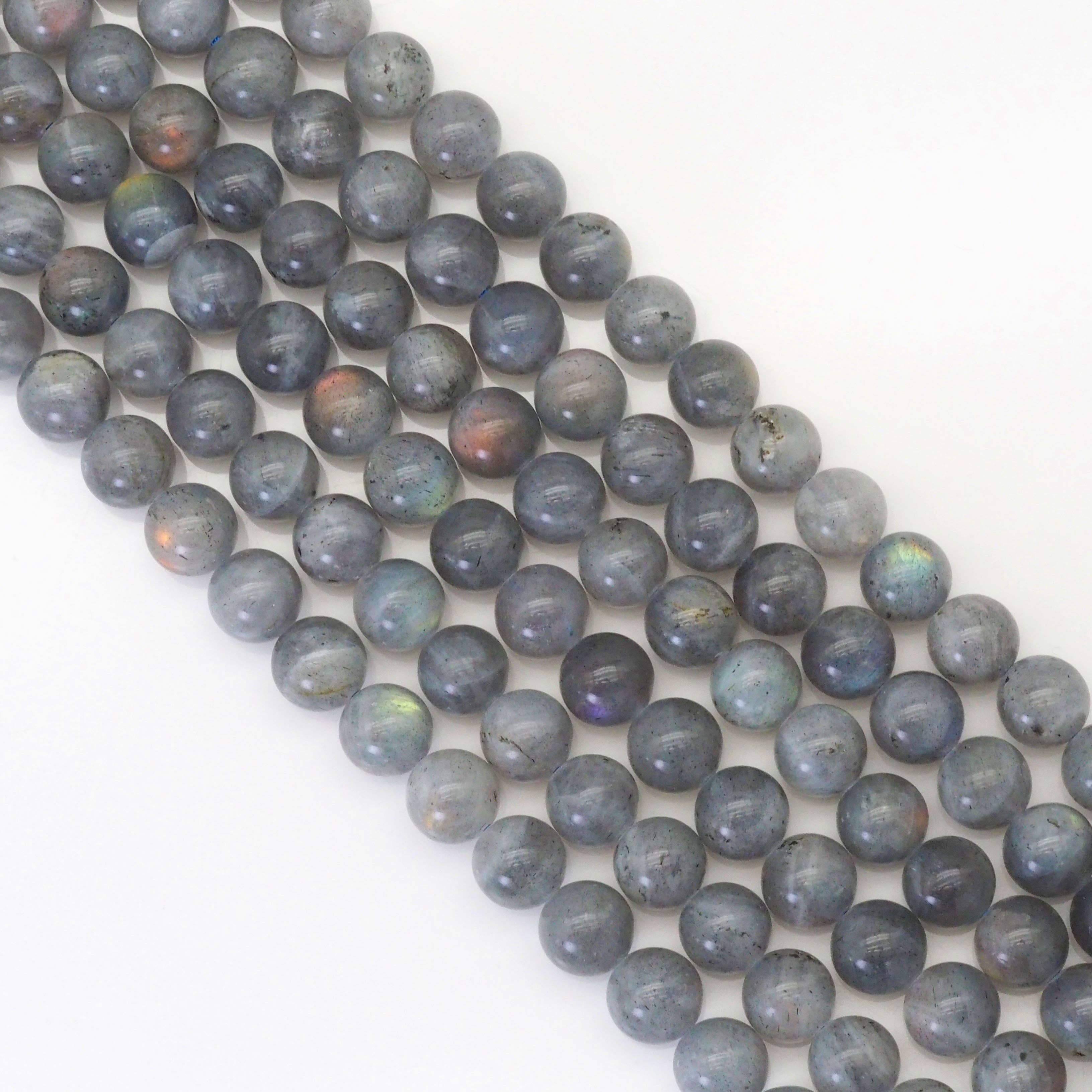 Genuine Labradorite Round Smooth Beads, 8mm/10mm/12mm, Sku#U