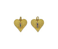 Colorful Rectangle On Heart Charm, Sku#F1474C