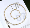 18k Gold Mixed Paperclip Chain Necklace/Bracelet, sku#CL12