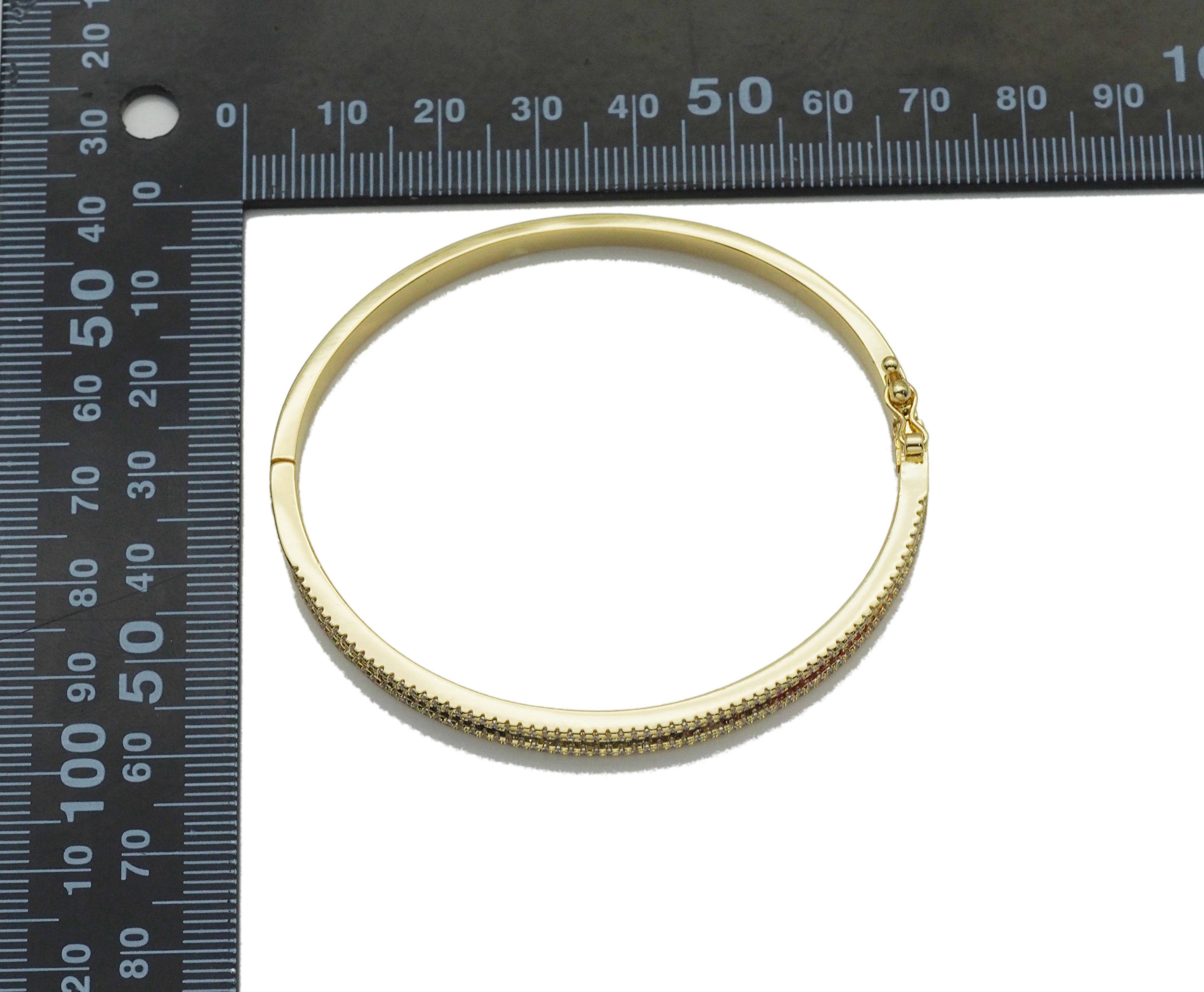 Rainbow Baguette CZ Bracelate,Sku#X351