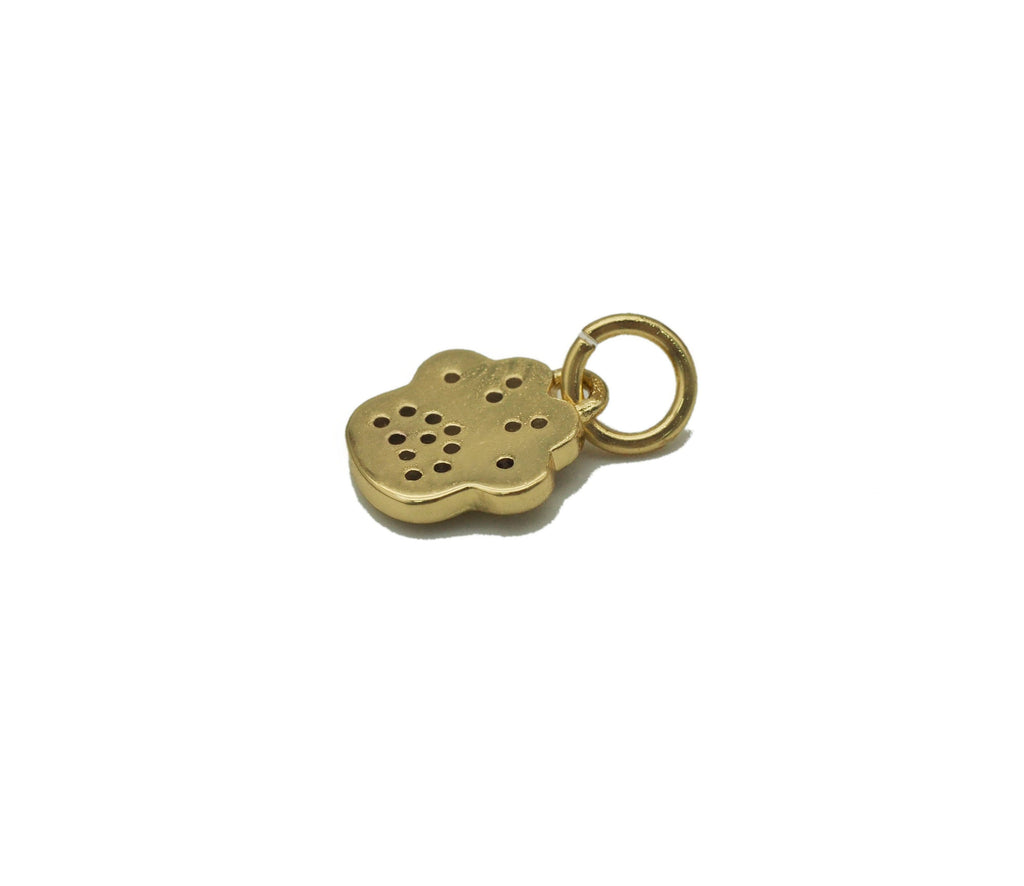 Gold CZ Footprint Charm, Sku#Z1452