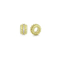 Clear CZ Large Hole Wheel Spacer Beads, Sku#LK1170