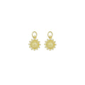 Gold Dainty Sunflower Shape Charm, Sku#Y925