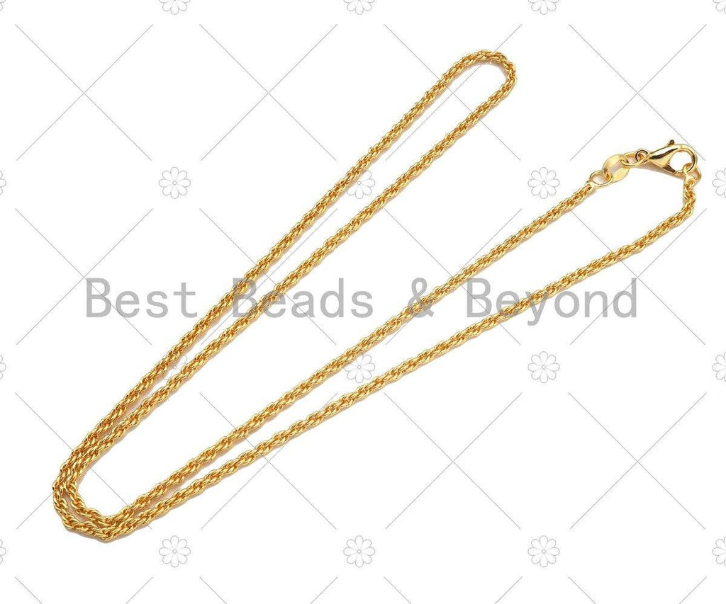 18K Gold Filled Solid Rope Chain Necklace, sku#JD06