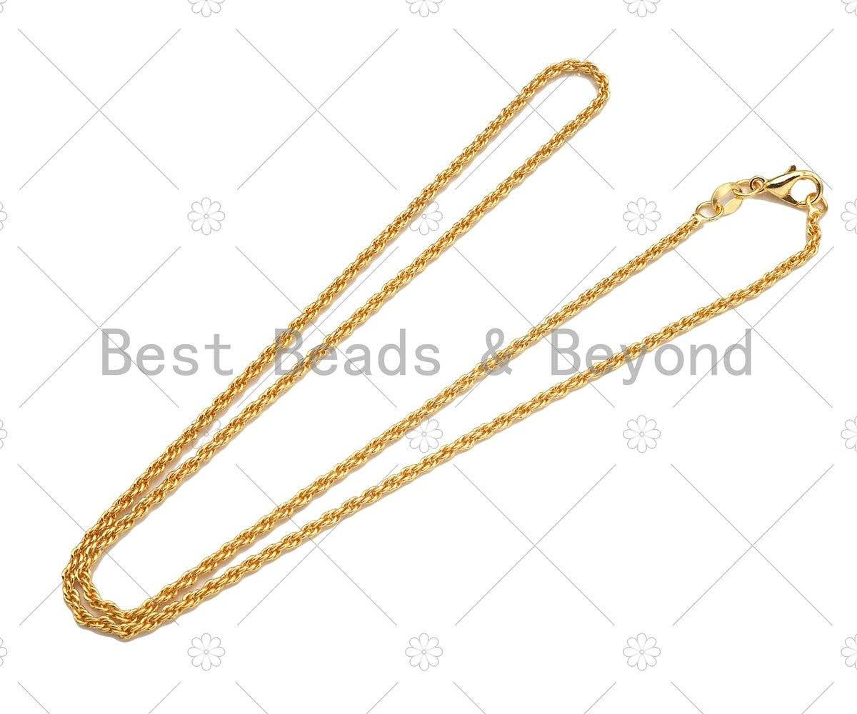 18K Gold Filled Solid Rope Chain Necklace, sku#JD06