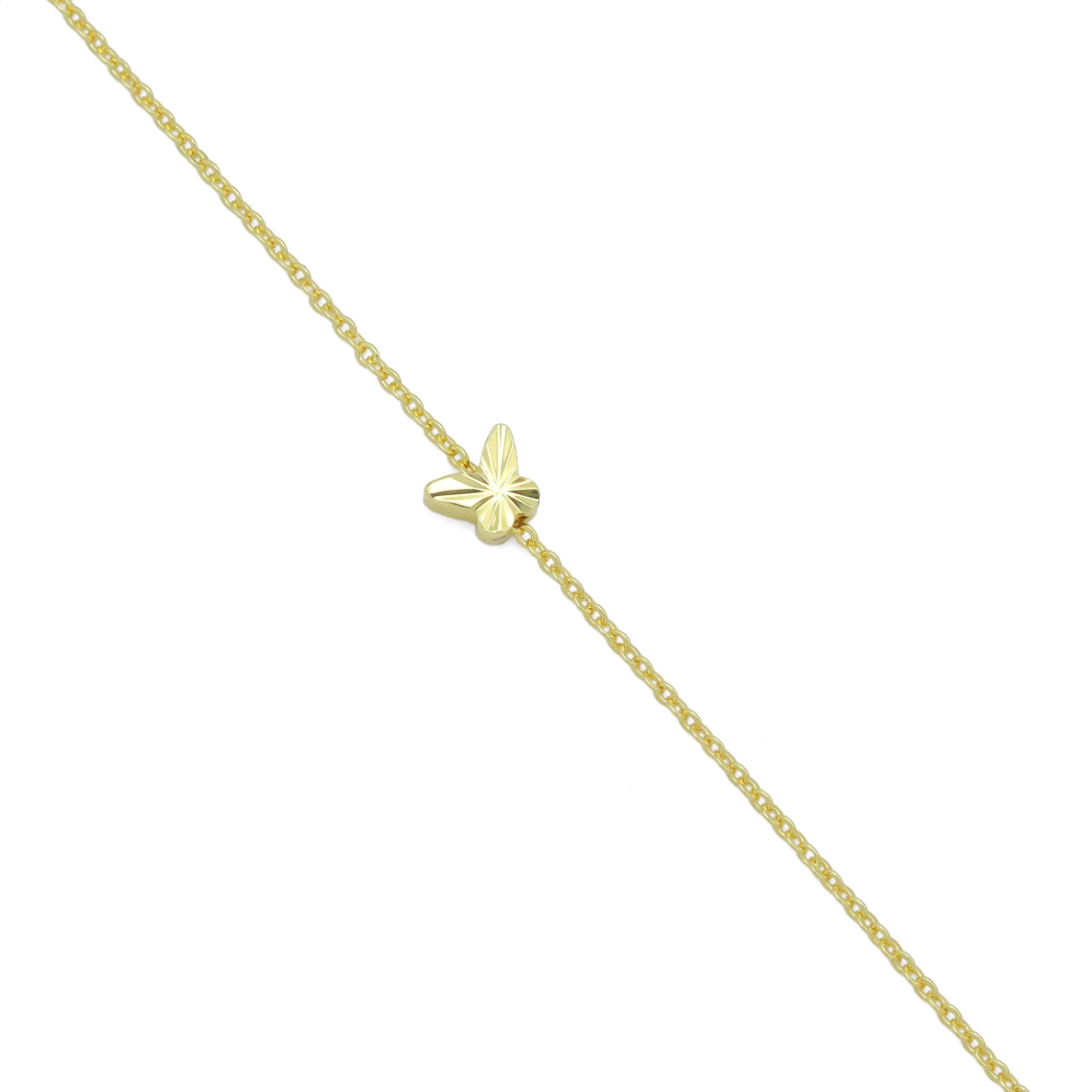 Gold 3D Butterfly Spacer Beads, Sku#LD643